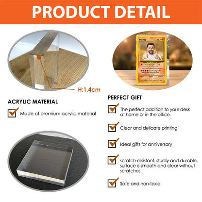 Poke Dad Best Dad Ever - Personalized Monster Trainer Custom Shaped Acrylic Plaque