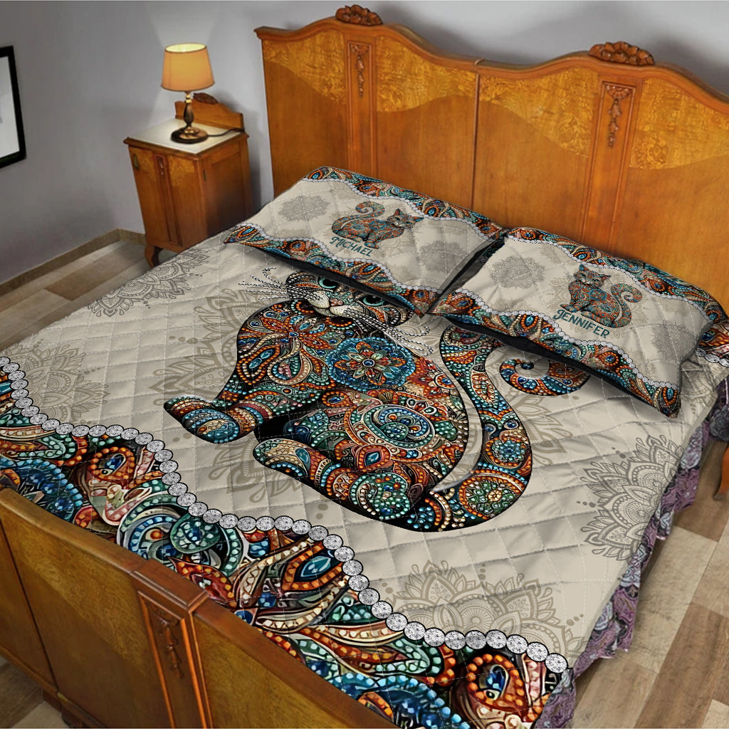 Beautiful Cat - Personalized Cat Quilt Set