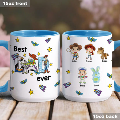 Best Dad Ever - Personalized Father Accent Mug