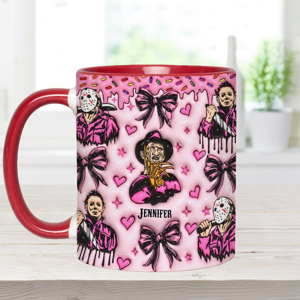 Pink Halloween Fan - Personalized Accent Mug