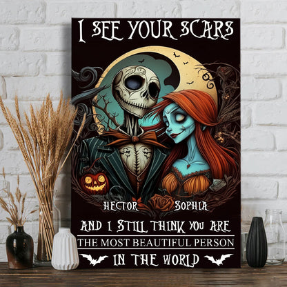 I See Your Scars - Personalized Nightmare Canvas And Poster