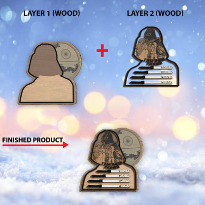 I Am Their Father - Personalized Father 2 Layered Wood Sign / Wood Plaque