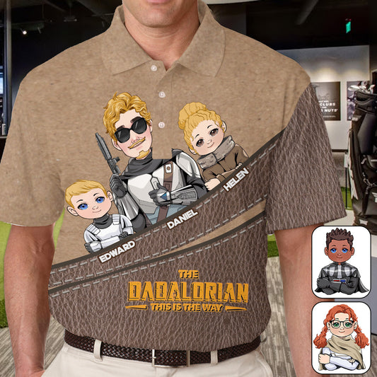 The Dadalorian - Personalized The Force Polo Shirt
