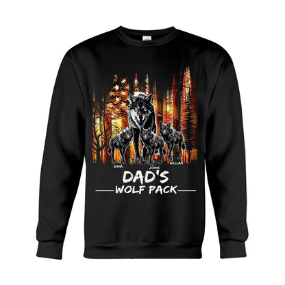 Dad's Wolf Pack - Personalized Father T-shirt And Hoodie