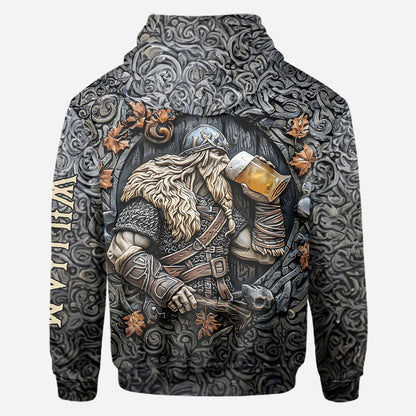 Viking Warrior Drinking Legend - Personalized Viking All Over Shirt