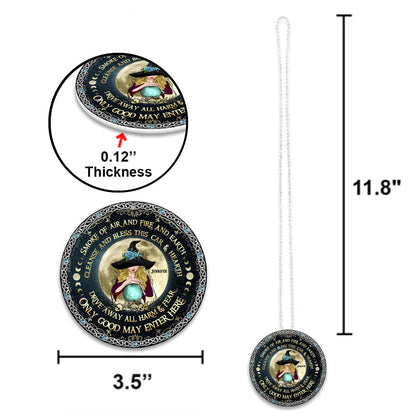 Smoke Of Air And Fire And Earth - Personalized Witch Car Ornament