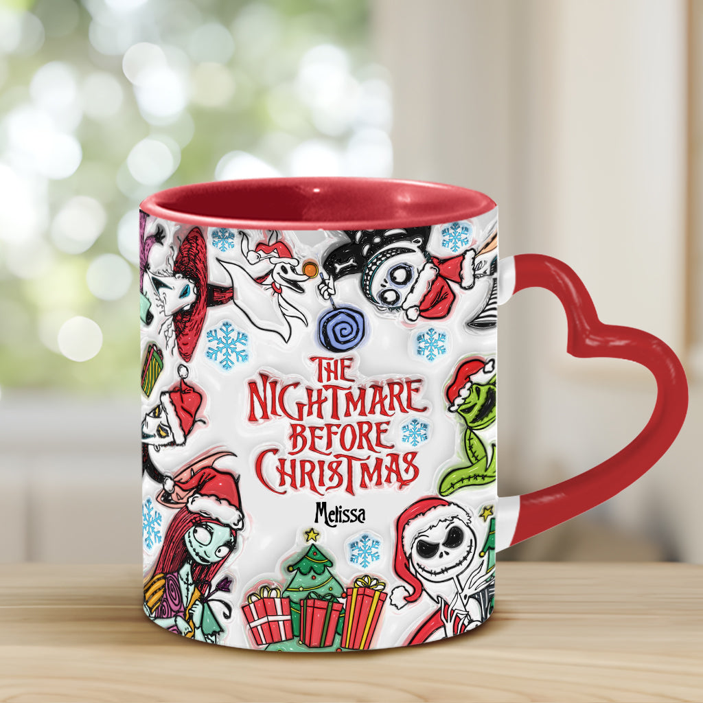 The Nightmare Before Christmas - Personalized Nightmare Heart Handle Mug