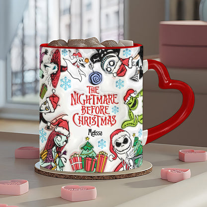 The Nightmare Before Christmas - Personalized Nightmare Heart Handle Mug