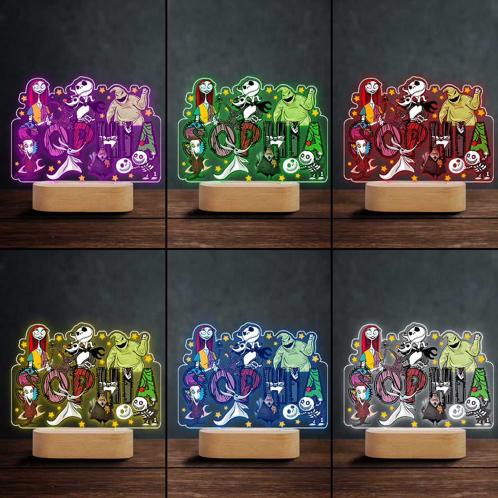 The Nightmare - Personalized Nightmare Shaped Plaque Light Base