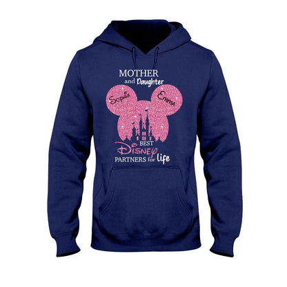 Mother And Daughter Best Partners For Life - Personalized Mouse T-shirt And Hoodie
