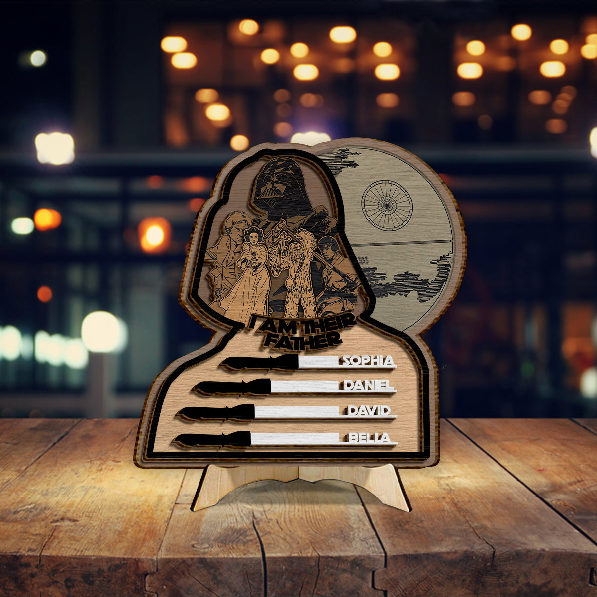 I Am Their Father - Personalized Father 2 Layered Wood Sign / Wood Plaque