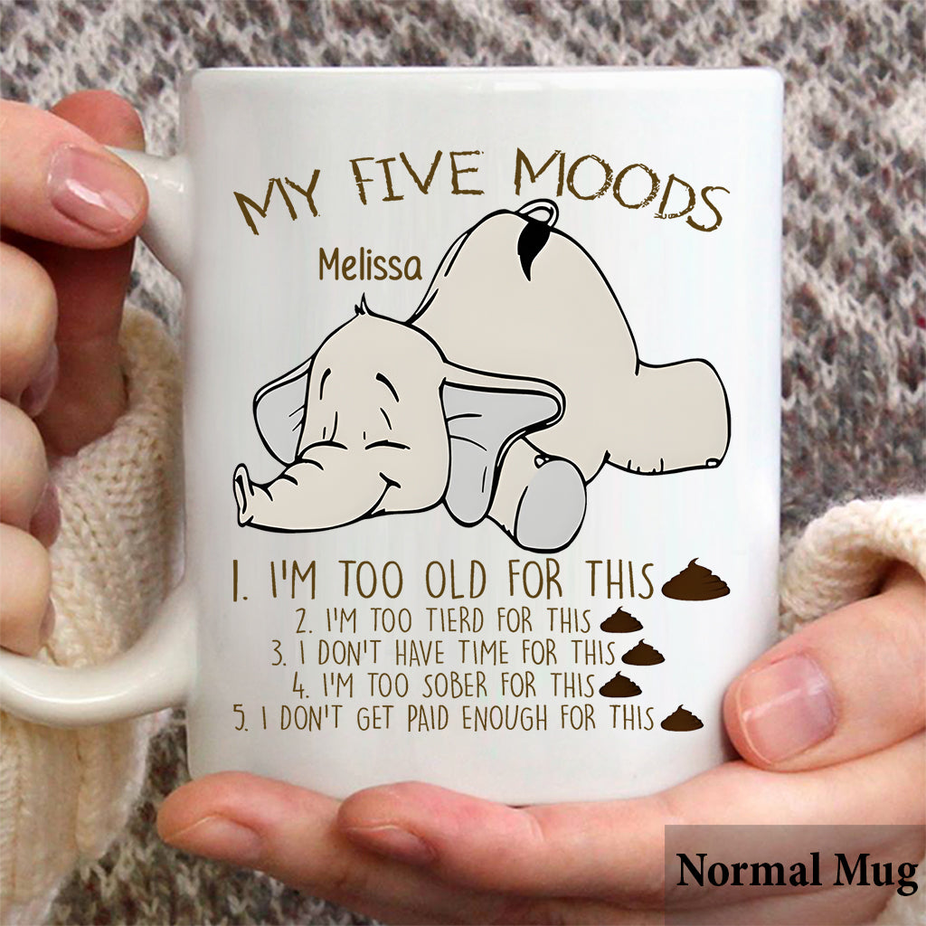 My Five Moods - Personalized Sarcasm Mug