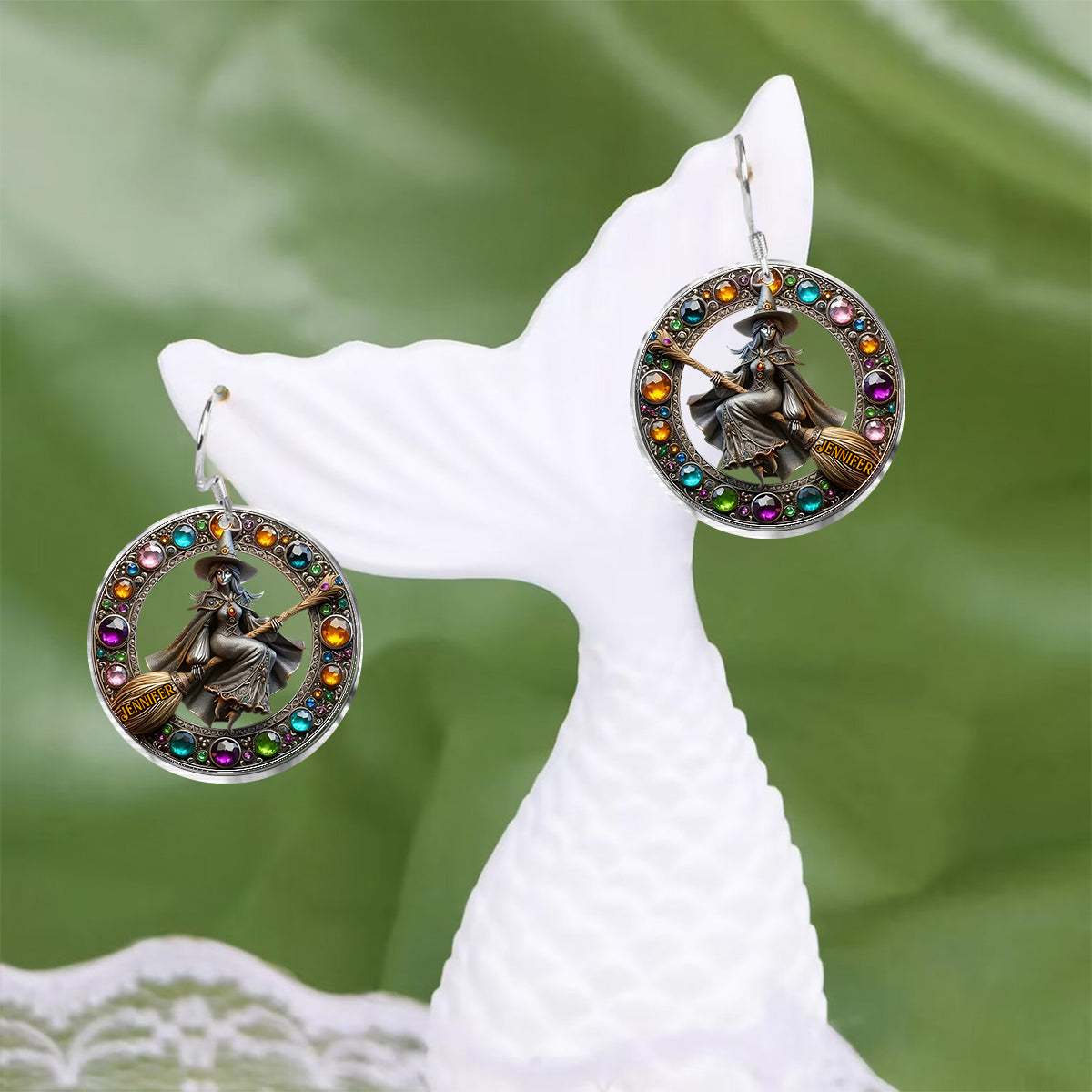 Beautiful Witch - Personalized Witch Earrings