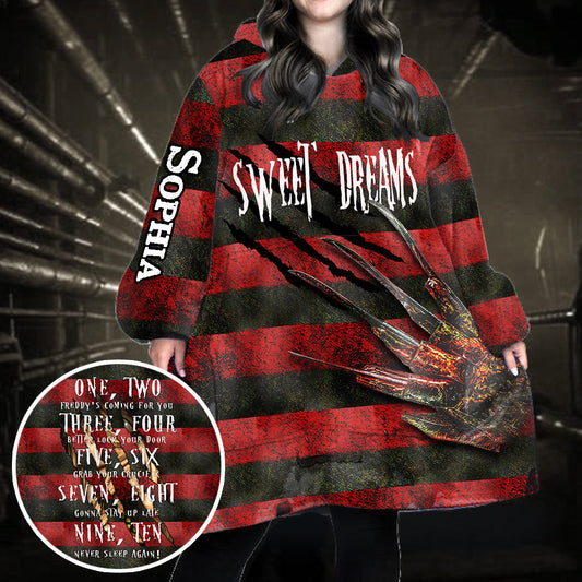 Sweet Dreams - Personalized Sweet Dreams Blanket Hoodie