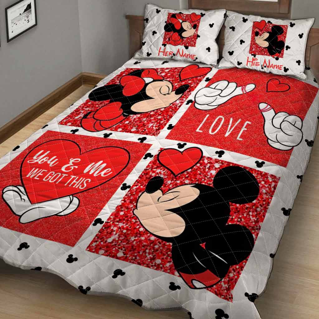 You And Me We Got This - Personalized Mouse Quilt Set