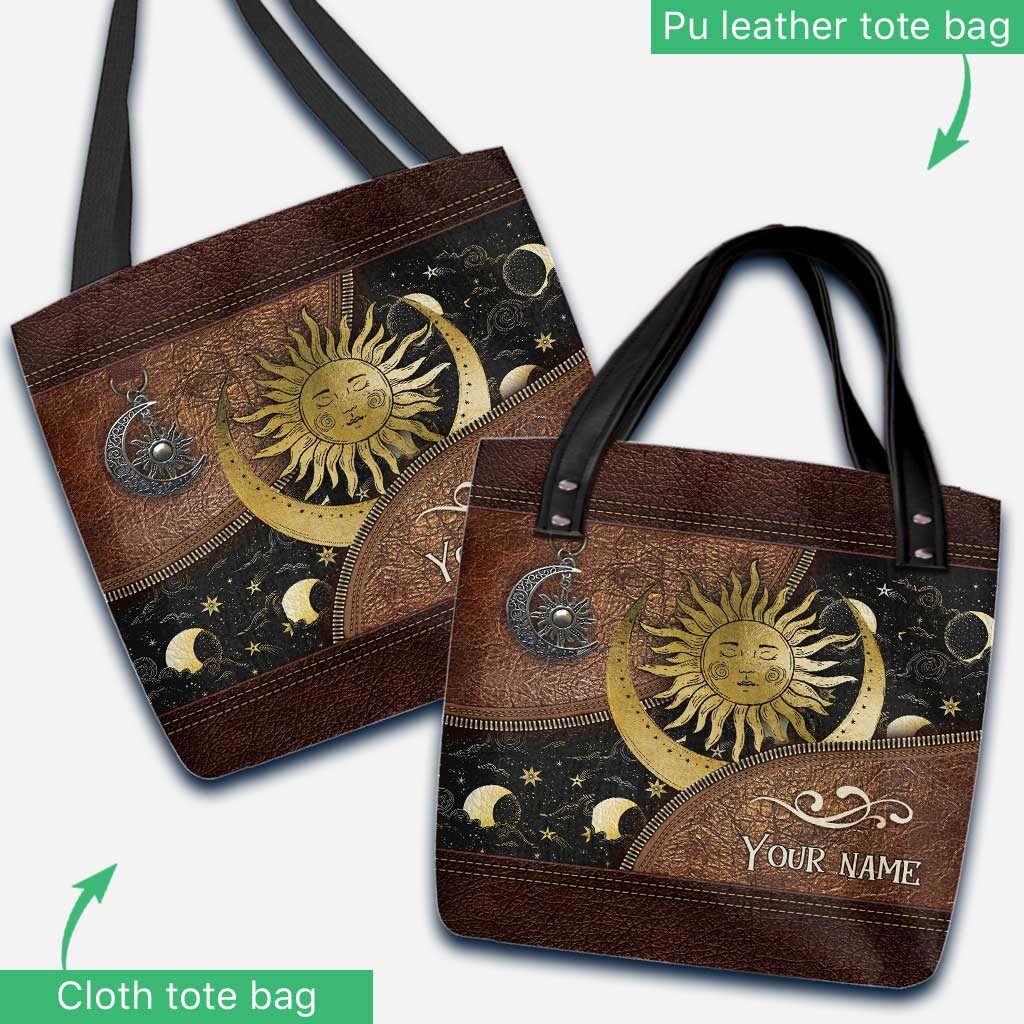 Moon And Sun Sign - Personalized Witch Tote Bag