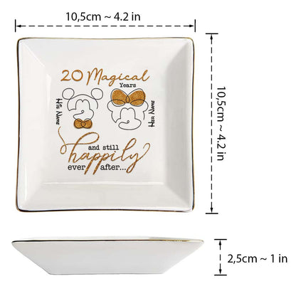 Years Of Magic - Personalized Couple Mouse Jewelry Dish