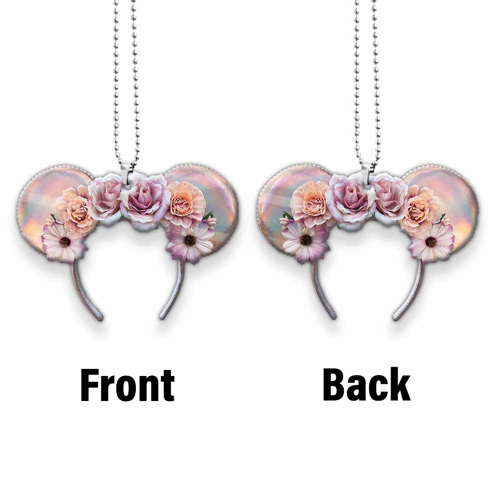 Flower Breath Mouse Ears - Car ornament (Printed On Both Sides)