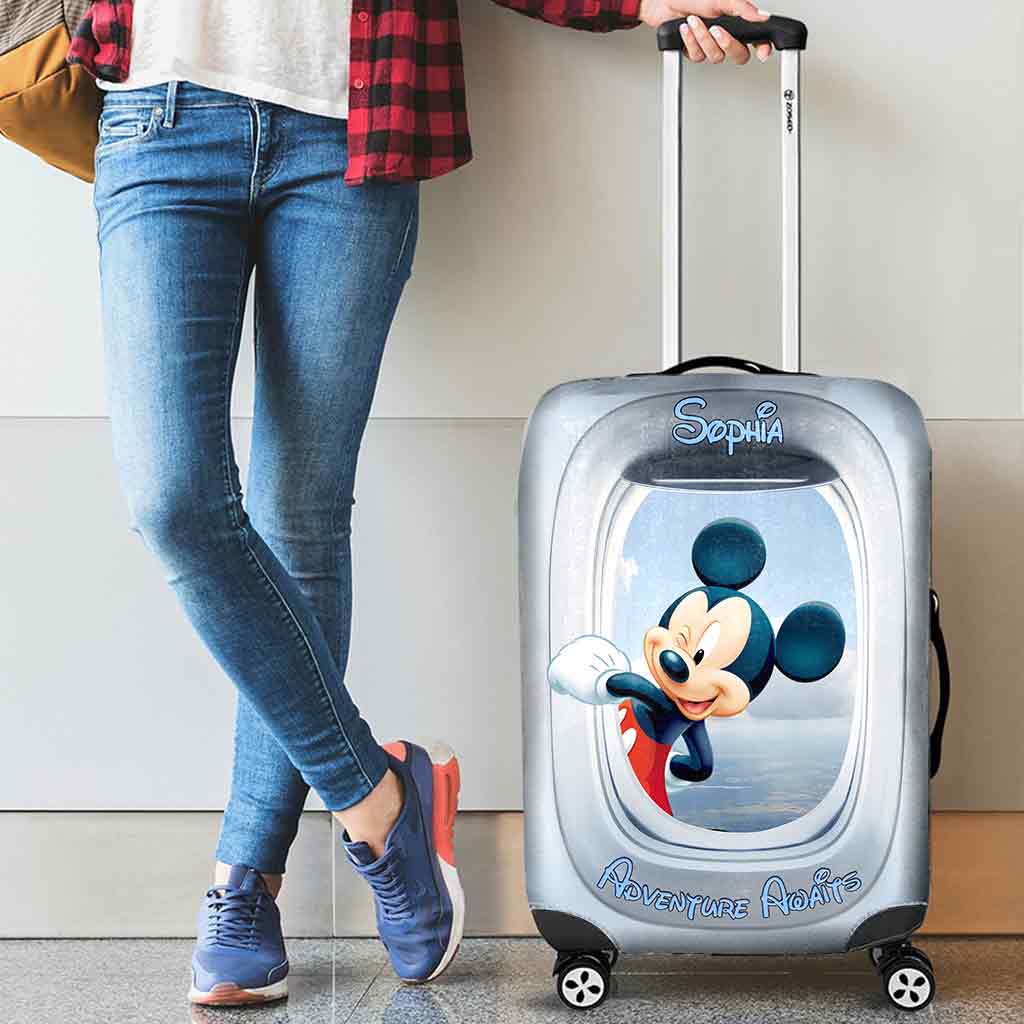 Adventure Await - Personalized Mouse Luggage Cover