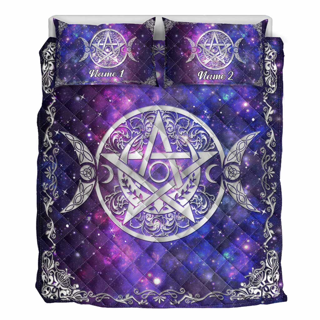 Triple Moon - Personalized Witch Quilt Set