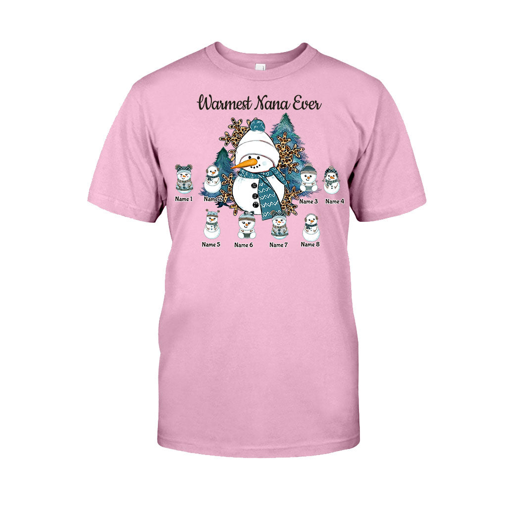 Warmest Grandma Ever - Personalized Christmas  T-shirt and Hoodie