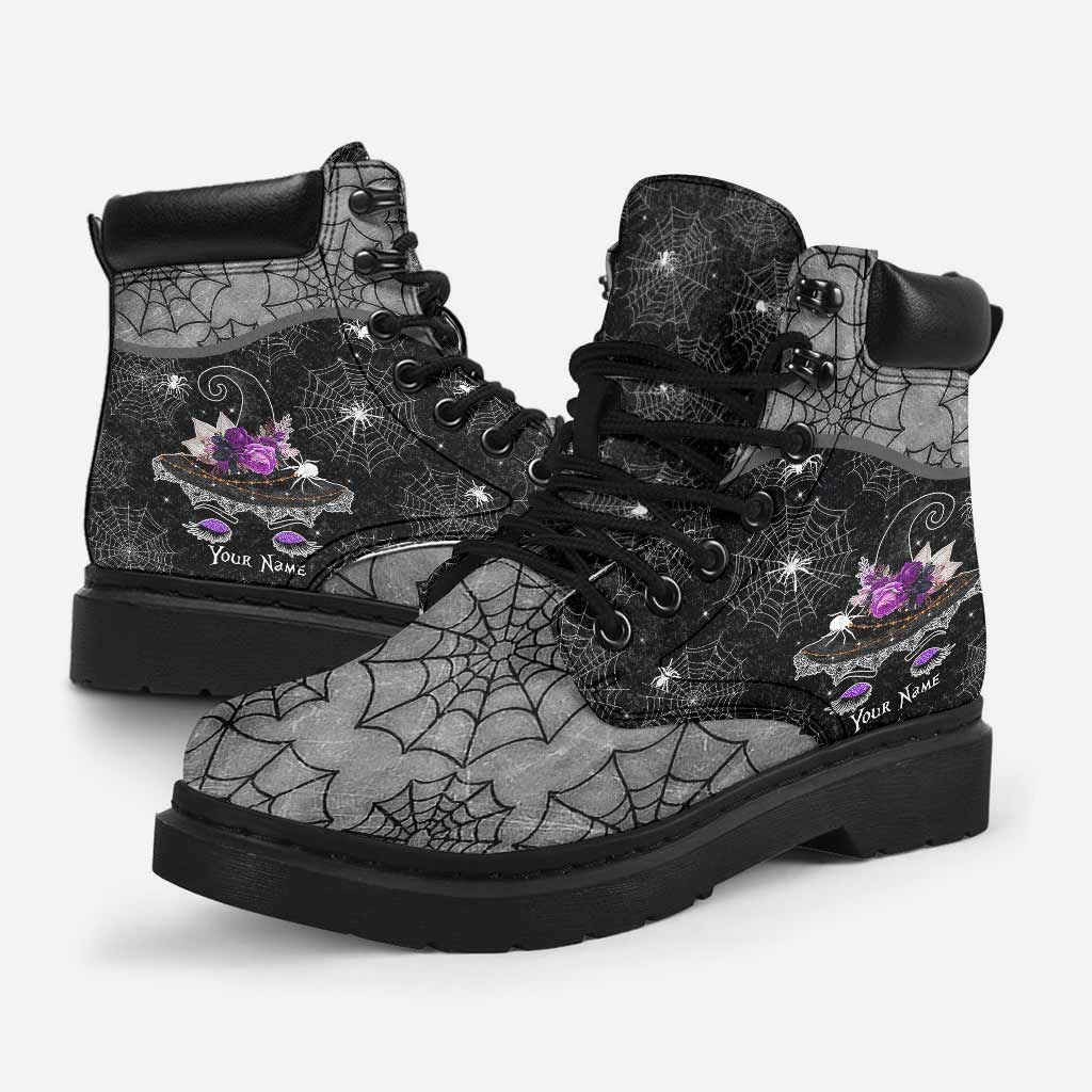 Wicca Spider Web - Personalized Witch All Season Boots