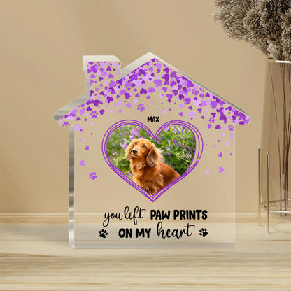 Forever In My Heart - Personalized Dog Custom Shaped Acrylic Plaque
