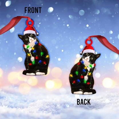 Tuxedo Cat - Cat Ornament (Printed On Both Sides) 1022