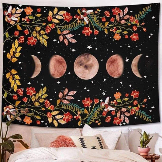 Celtic Wicca Moon Phases - Witch Wall Tapestry 0822