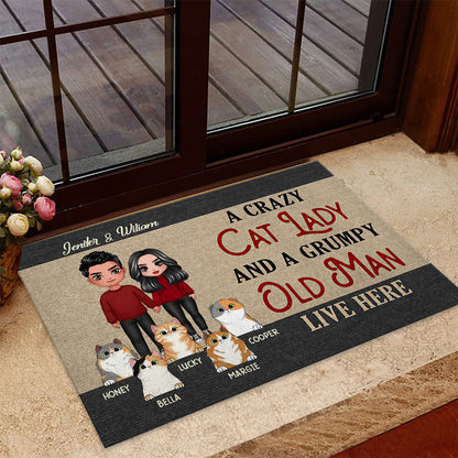 A Grumpy Old Man - Personalized Cat Doormat
