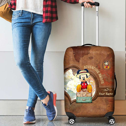 Adventure Awaits - Personalized Mouse Luggage Cover