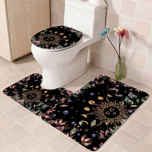 The Moon - Witch 3 Pieces Bathroom Mats Set