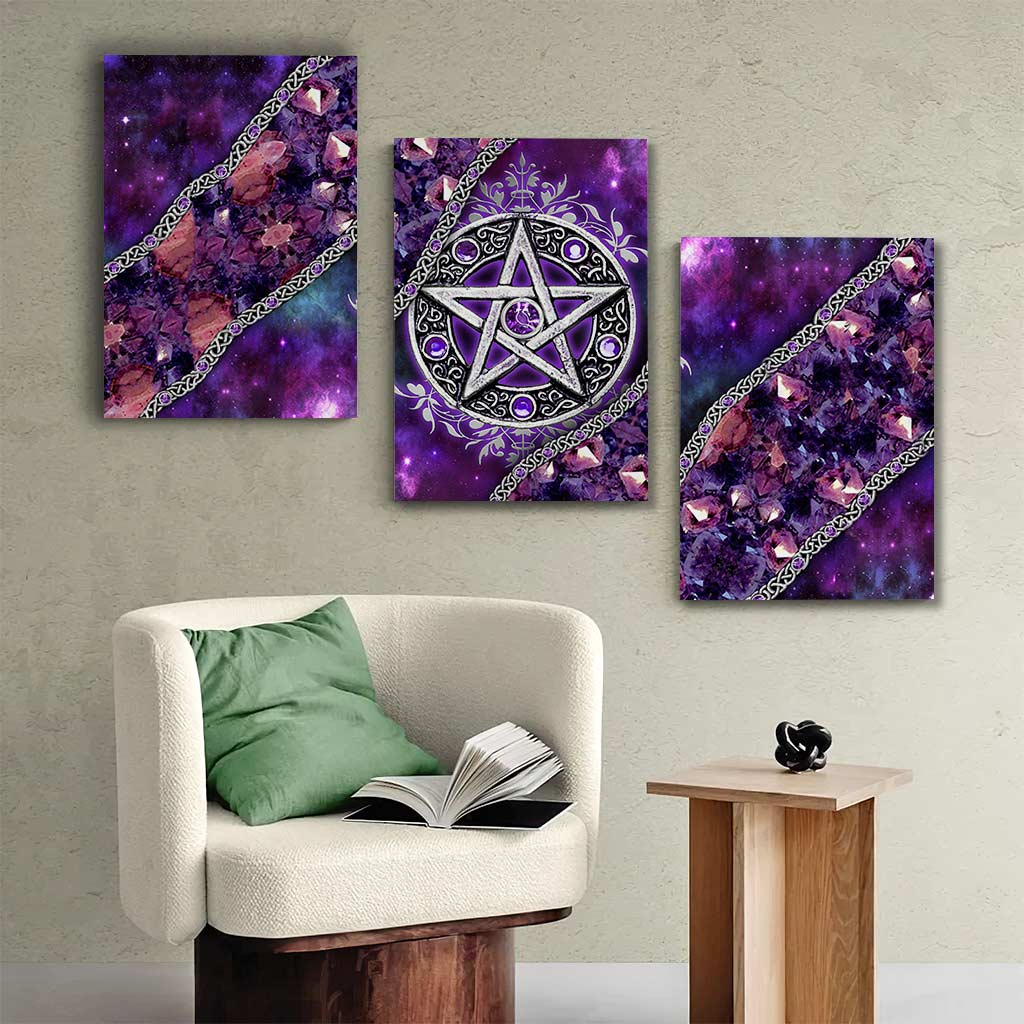 Purple Pentacle Witch Vibes - Poster & Canvas Set