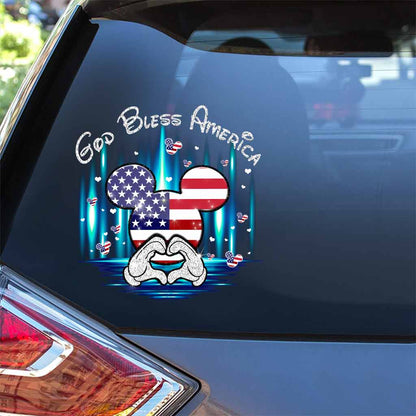 God Bless America - Independence Day Mouse Decal Full