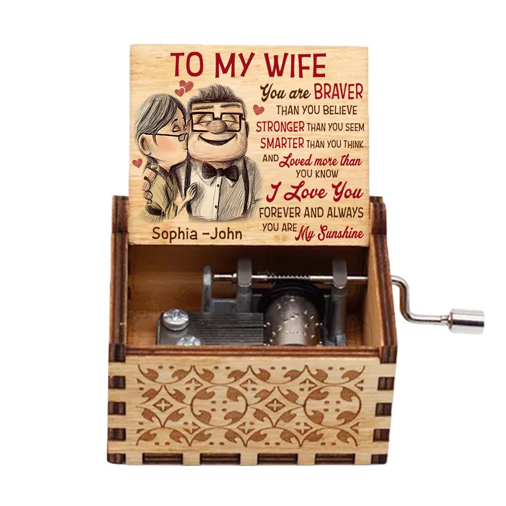 You Are My Sunshine - Personalized Couple Mouse Hand Crank Music Box