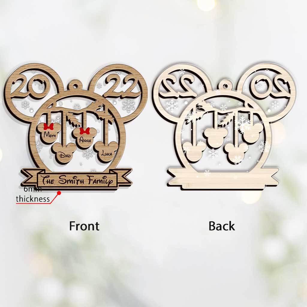 Magical Family - Personalized Christmas Mouse Layers Mix Ornament