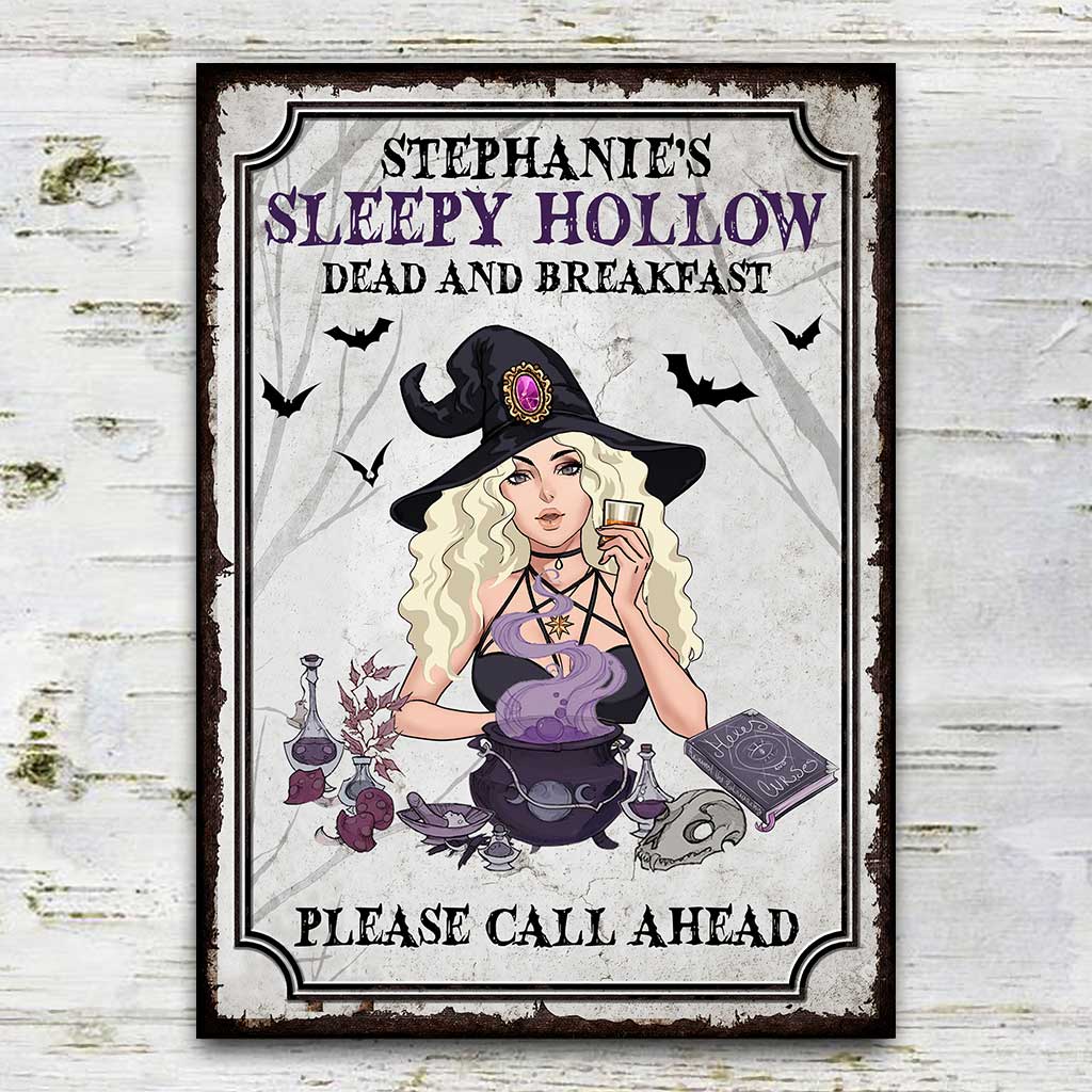 Sleepy Hollow - Personalized Witch Rectangle Metal Sign