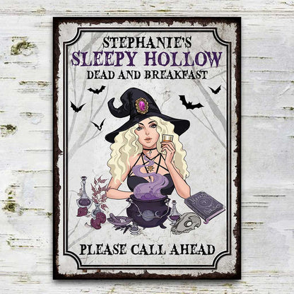 Sleepy Hollow - Personalized Witch Rectangle Metal Sign