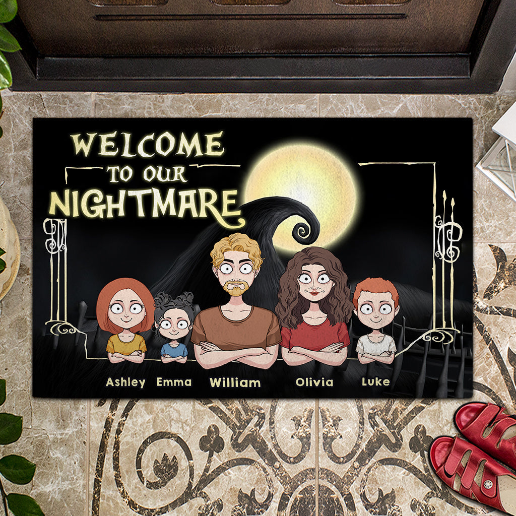 Welcome To Our Nightmare - Personalized Nightmare Doormat