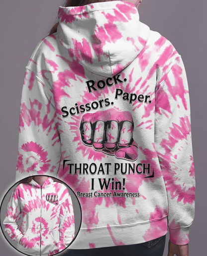 Throat Punch I Win Breast Cancer - Breast Cancer Awareness All Over T-shirt and Hoodie 0822
