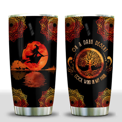 Witch On A Dark Desert Mandala - Witch Tumbler 0822