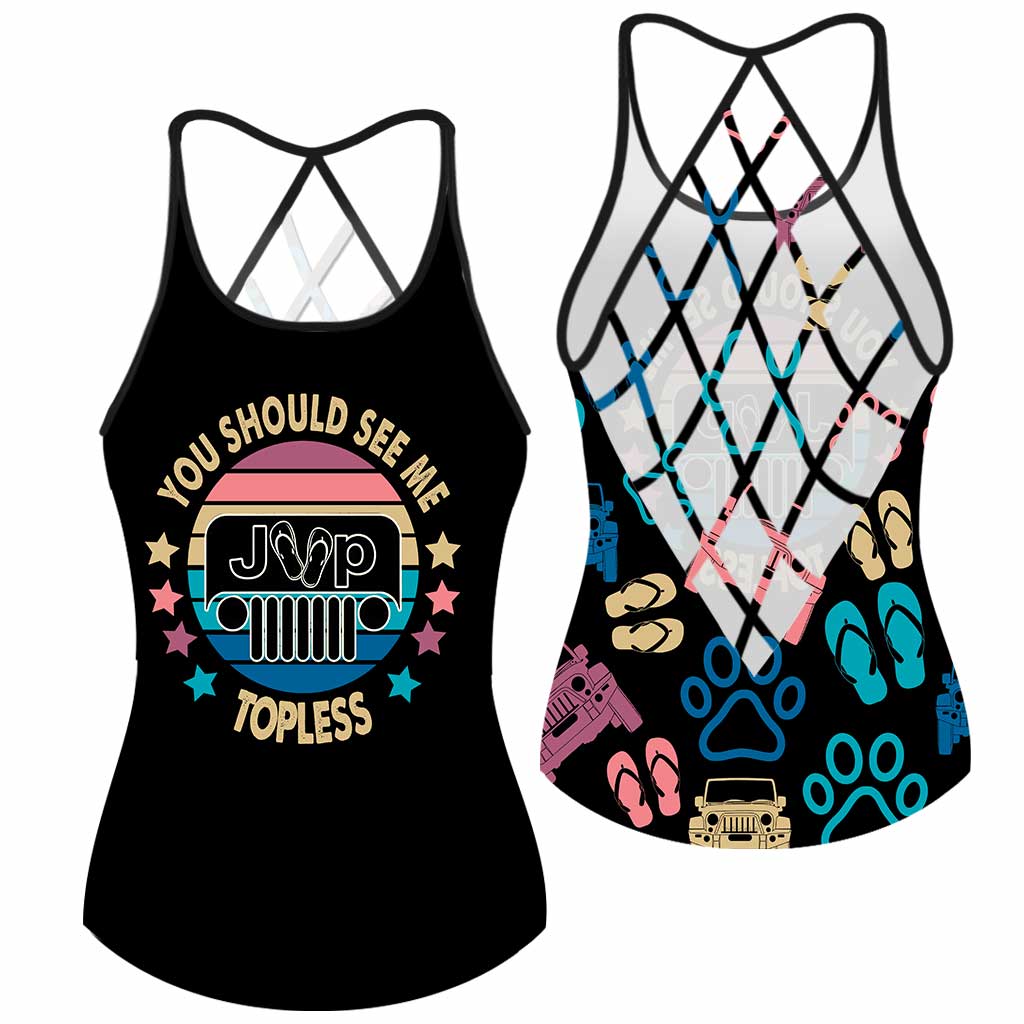 See Me Topless Car Cross Tank Top