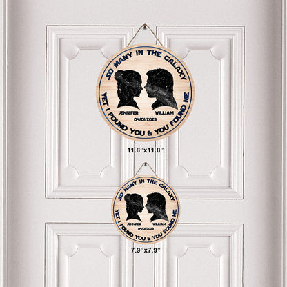 I Love You I Know - Personalized The Force Round Wood Sign