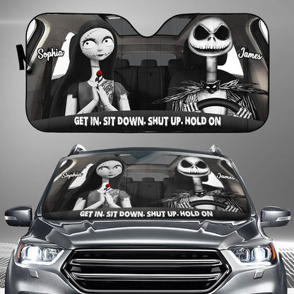 Get In Sit Down - Personalized Nightmare Car Sunshade
