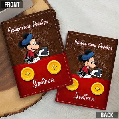 Adventure Awaits - Personalized Mouse Passport Holder