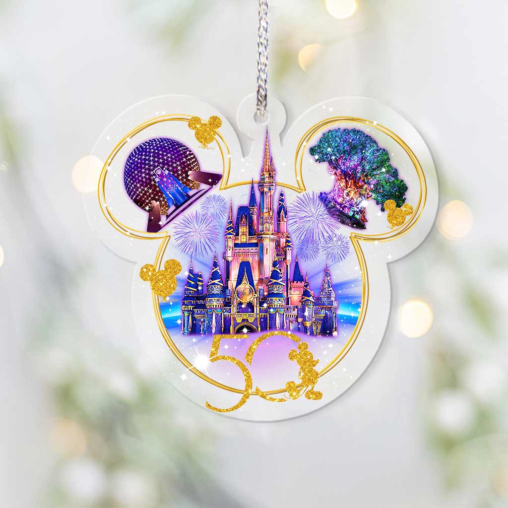 Magical World - Christmas Mouse Transparent Ornament