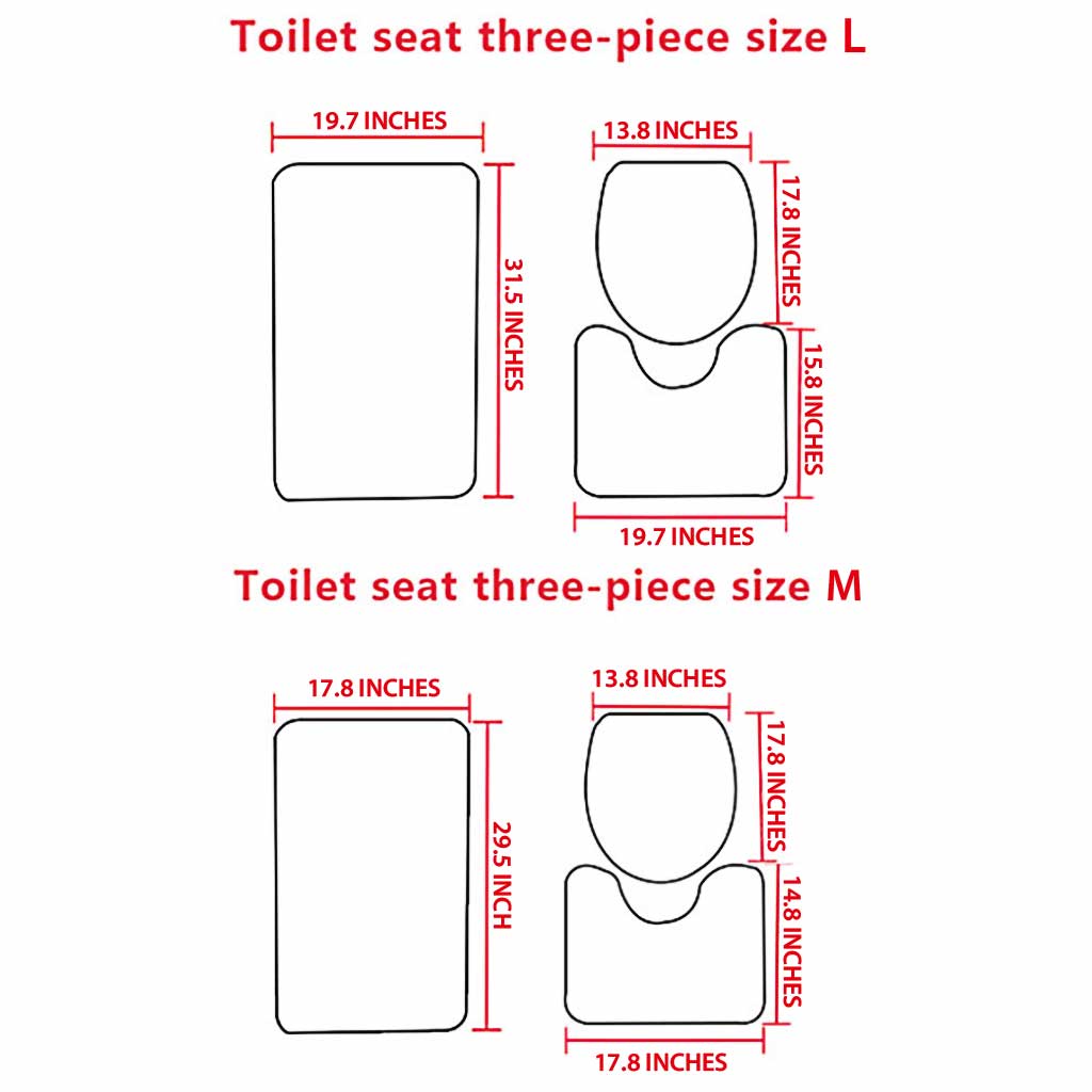Dreamflum Mouse Ears - 3 Pieces Bathroom Mats Set