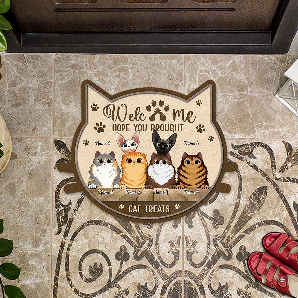 Hope You Brought Cat Treats - Personalized Shaped Doormat