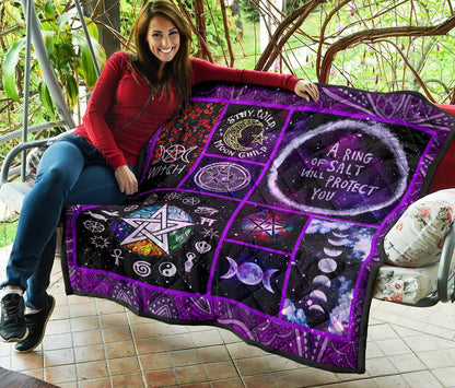 Pentagram Wicca - Witch Quilt 0822