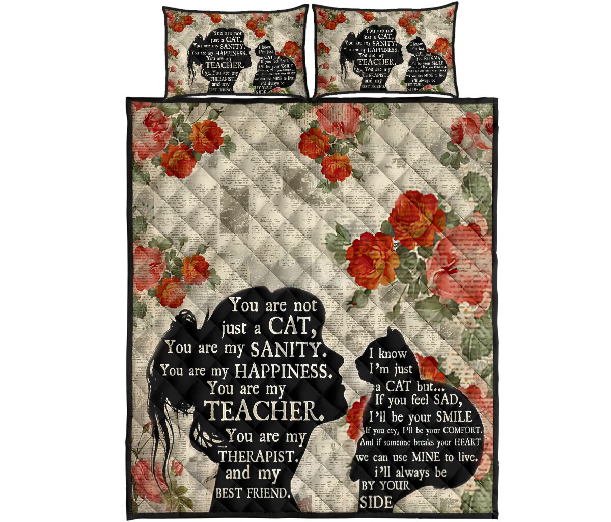 You Are Not Just A Cat Cat Quilt Set 0622